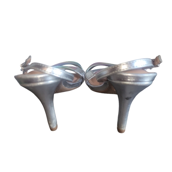 Vizzano Colorful Metallic Silver Heels Sz.6 - Picture 4 of 6